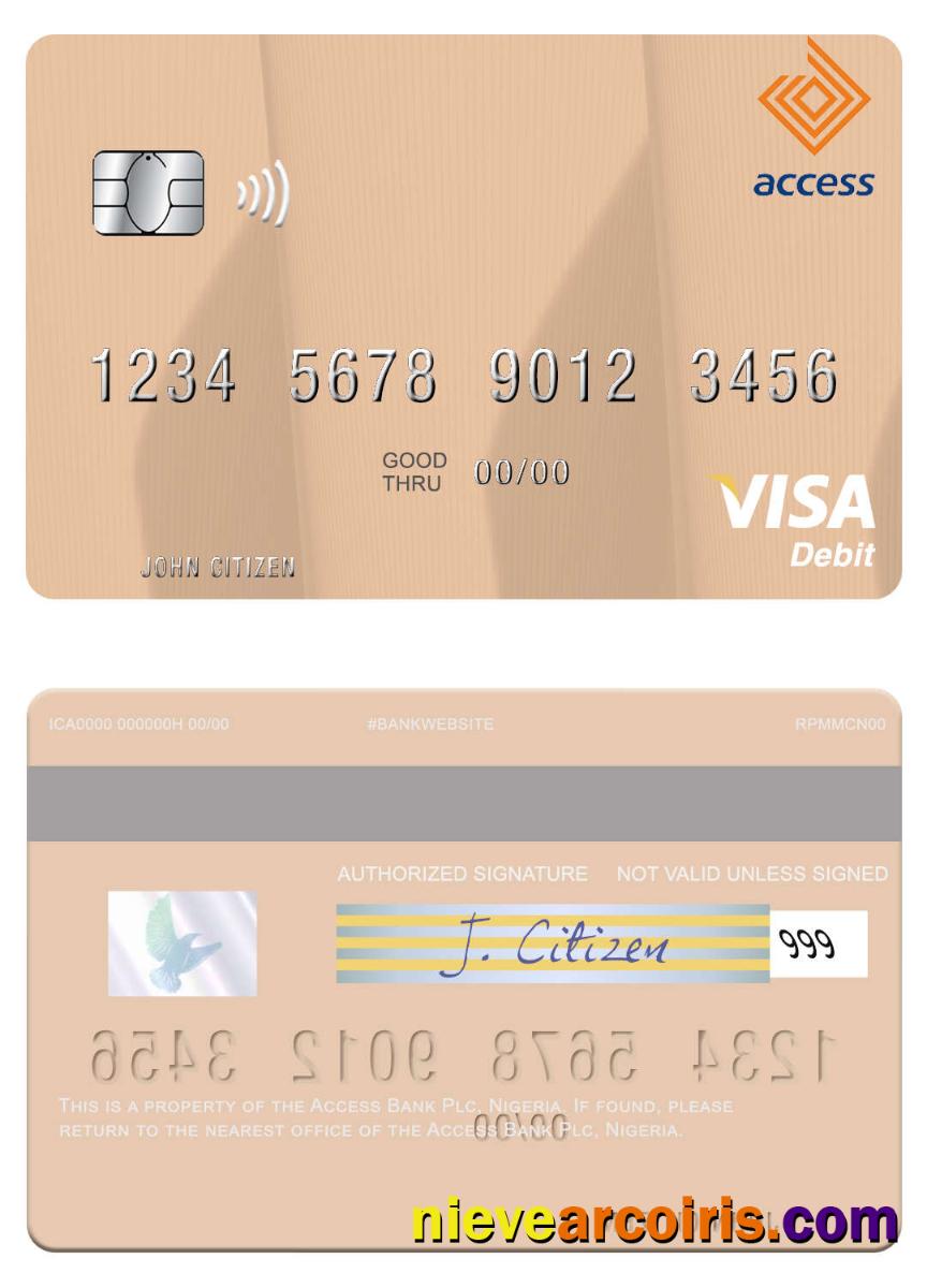 Nigeria Access Bank Plc visa debit card